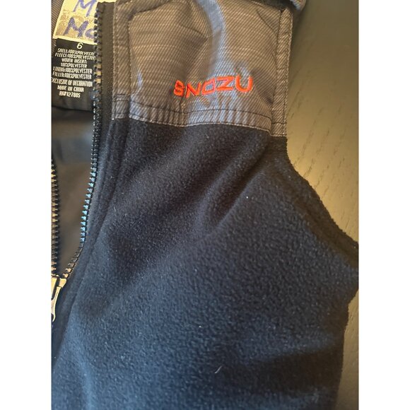 Snozu Kids Insulated Snow Bib Overalls Size 6 Black & Gray Winter - Picture 4 of 5